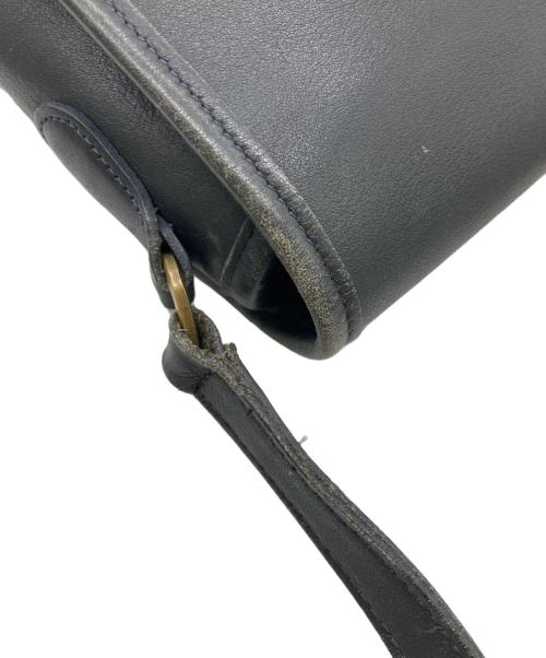 COACH（コーチ）COACH (コーチ) レザーショルダーバッグ ネイビーの古着・服飾アイテム