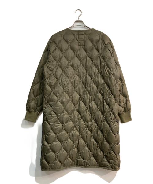 TAION（タイオン）TAION (タイオン) CREW NECK LONG DOWN COAT グリーン サイズ:Mの古着・服飾アイテム