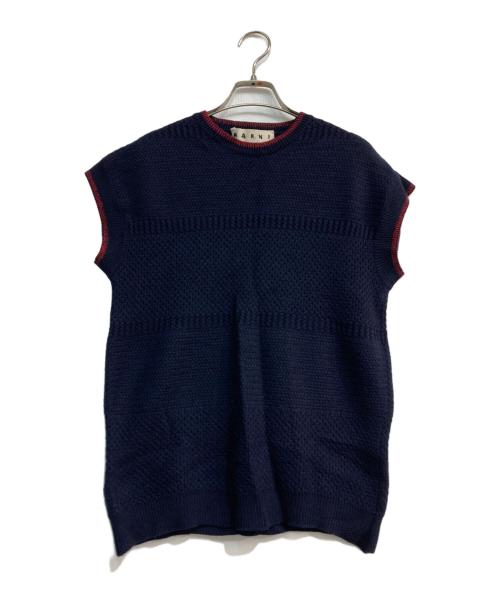 MARNI（マルニ）MARNI (マルニ) ニットベスト ネイビー サイズ:48の古着・服飾アイテム
