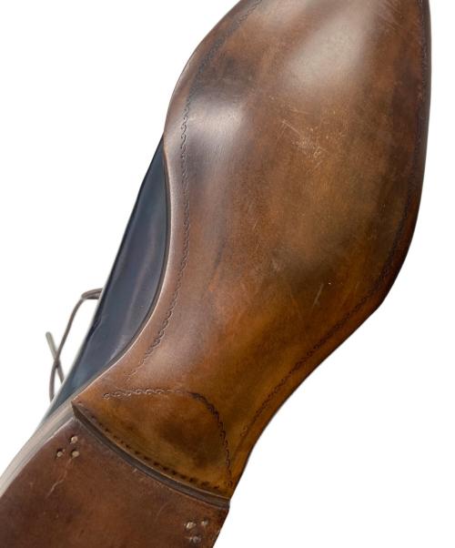 YUHAKU（ユハク）YUHAKU (ユハク) メダリオンドレスシューズ ブルー×グリーン サイズ:24cmの古着・服飾アイテム