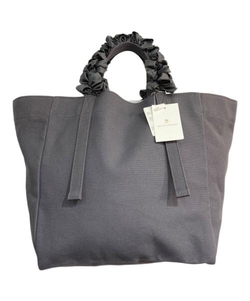 LUDLOW（ラドロー）LUDLOW (ラドロー) UNITED ARROWS (ユナイテッドアローズ) グレープハンドル トートバッグ Lサイズ グレーの古着・服飾アイテム