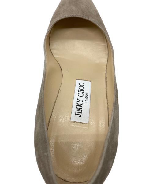 JIMMY CHOO（ジミーチュウ）JIMMY CHOO (ジミーチュウ) スウェードヒールパンプス ベージュ サイズ: 37 1/2の古着・服飾アイテム