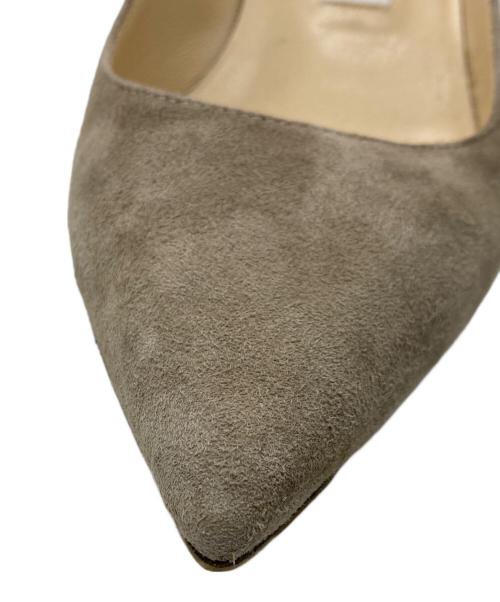 JIMMY CHOO（ジミーチュウ）JIMMY CHOO (ジミーチュウ) スウェードヒールパンプス ベージュ サイズ: 37 1/2の古着・服飾アイテム