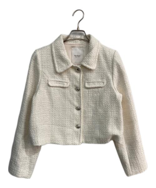 HER LIP TO（ハーリップトゥ）HER LIP TO (ハーリップトゥ) Shimmer Tweed Jacket　1251302035 ecru(ホワイト) サイズ:M 未使用品の古着・服飾アイテム