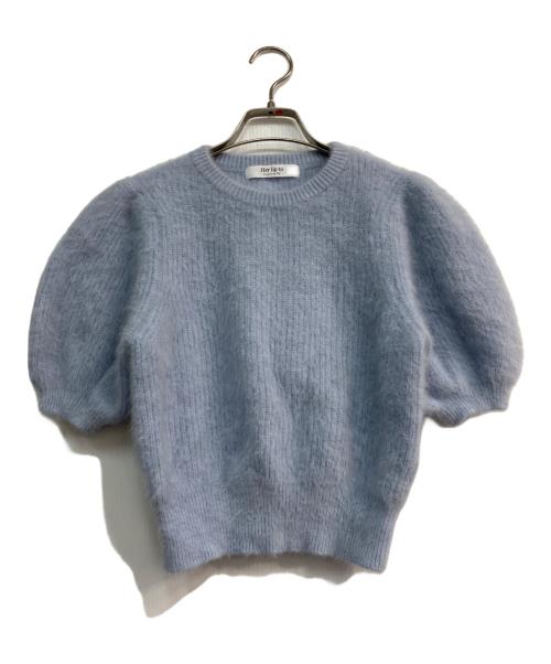 HER LIP TO（ハーリップトゥ）Her lip to (ハーリップトゥ) Fancy Cashmere Blend Pullover ブルー サイズ:Freeの古着・服飾アイテム