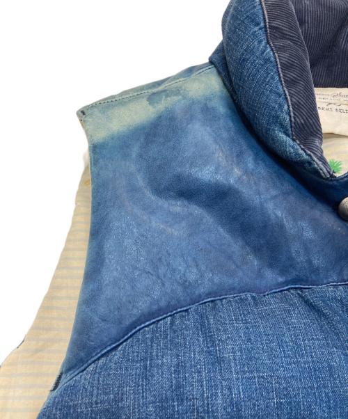 REMI RELIEF（レミレリーフ）REMI RELIEF (レミレリーフ) BEAMS PLUS (ビームスプラス) 別注 デニム ダウンベスト インディゴ サイズ:Lの古着・服飾アイテム