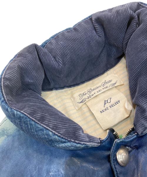 REMI RELIEF（レミレリーフ）REMI RELIEF (レミレリーフ) BEAMS PLUS (ビームスプラス) 別注 デニム ダウンベスト インディゴ サイズ:Lの古着・服飾アイテム