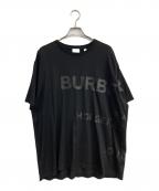 BURBERRYバーバリー）の古着「ホースフェリープリントTシャツ」｜ブラック