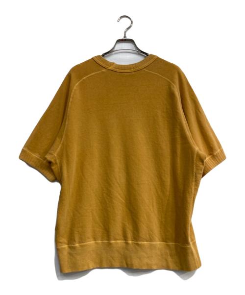 NIGEL CABOURN（ナイジェルケーボン）NIGEL CABOURN (ナイジェルケーボン) PRINT SWEAT SHORT SLEEVE イエロー サイズ:48の古着・服飾アイテム