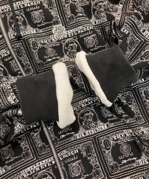 THE BLACK EYE PATCH（ブラックアイパッチ）THE BLACK EYE PATCH (ブラックアイパッチ) DOLLAR BILL COVERED ZIP HOODIE ブラック サイズ:Mの古着・服飾アイテム