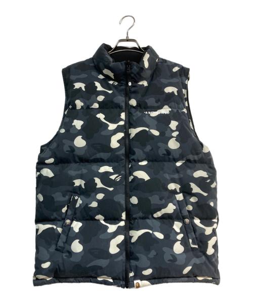 A BATHING APE（ア ベイシング エイプ）A BATHING APE (ア ベイシング エイプ) CITY CAMO REVERSIBLE DOWN VEST　001DNK801010M ブラック サイズ:Mの古着・服飾アイテム