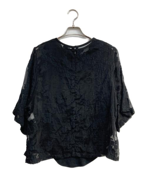 CLANE（クラネ）CLANE (クラネ) バルジ フラワー ジャガード ブラウス ブラック サイズ:1の古着・服飾アイテム