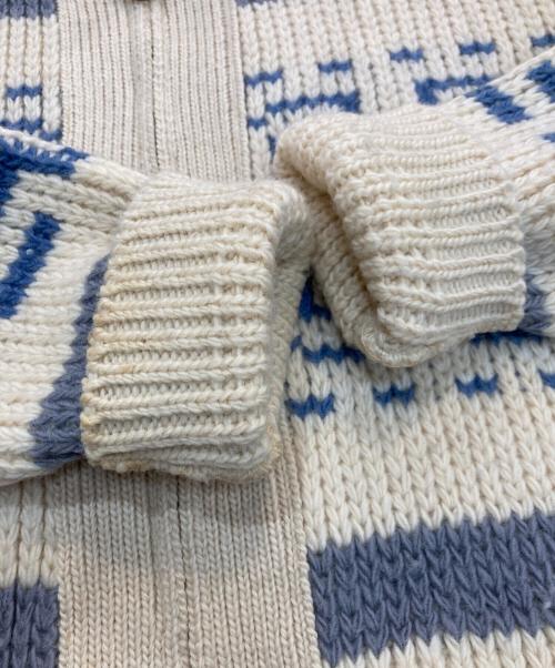 PENDLETON（ペンドルトン）PENDLETON (ペンドルトン) カウチンニットカーディガン アイボリー×ブルー サイズ:Sの古着・服飾アイテム
