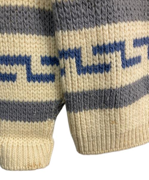 PENDLETON（ペンドルトン）PENDLETON (ペンドルトン) カウチンニットカーディガン アイボリー×ブルー サイズ:Sの古着・服飾アイテム