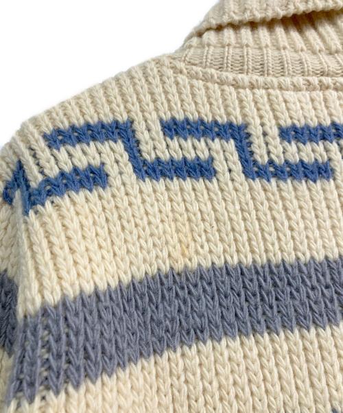 PENDLETON（ペンドルトン）PENDLETON (ペンドルトン) カウチンニットカーディガン アイボリー×ブルー サイズ:Sの古着・服飾アイテム