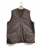 Barbourバブアー）の古着「POLARQUILT WAISTCOAT ZIP　MLI0002」｜ブラウン