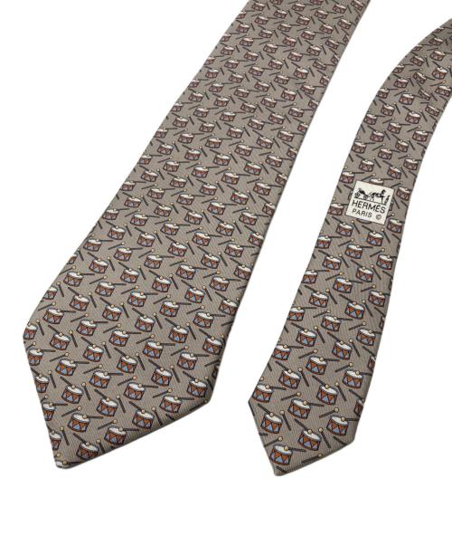 HERMES（エルメス）HERMES (エルメス) シルクネクタイ グレー サイズ:-の古着・服飾アイテム
