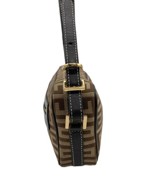 GIVENCHY（ジバンシィ）GIVENCHY (ジバンシィ) モノグラムスクエアショルダーバッグ ブラウン×ベージュの古着・服飾アイテム