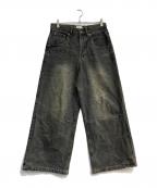 BLESS Uブレスユー）の古着「baggy denim pants　BU0115」｜グレー