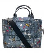 MARC JACOBSマークジェイコブズ）の古着「TROMPE LOEIL TRINKET CANVAS MEDIUM TOTE BAG　2R5HTT018H02」｜ロイヤルブルー