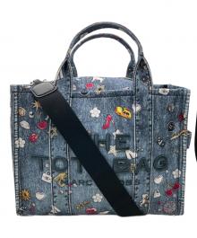 MARC JACOBS（マークジェイコブズ）の古着「TROMPE LOEIL TRINKET CANVAS MEDIUM TOTE BAG　2R5HTT018H02」｜ロイヤルブルー