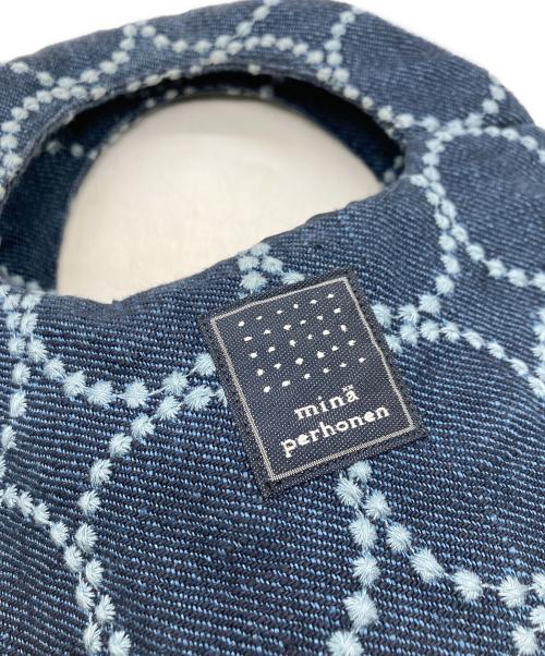 mina perhonen（ミナ ペルホネン）mina perhonen (ミナ ペルホネン) tambourine エッグバッグ　aas9319 ネイビー サイズ:-の古着・服飾アイテム