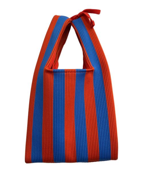 marimekko（マリメッコ）marimekko (マリメッコ) KNITTED MINI TOTE MERIROSVO レッド×ブルー サイズ:-の古着・服飾アイテム