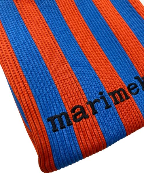 marimekko（マリメッコ）marimekko (マリメッコ) KNITTED MINI TOTE MERIROSVO レッド×ブルー サイズ:-の古着・服飾アイテム