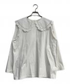 YORIヨリ）の古着「スカラップカラーロンTee」｜ホワイト