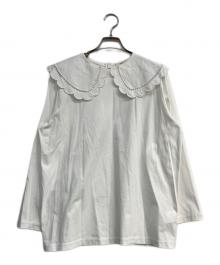 YORI（ヨリ）の古着「スカラップカラーロンTee」｜ホワイト