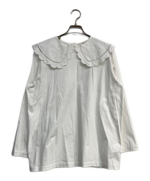 YORI（ヨリ）yori (ヨリ) スカラップカラーロンTee ホワイト サイズ:-の古着・服飾アイテム