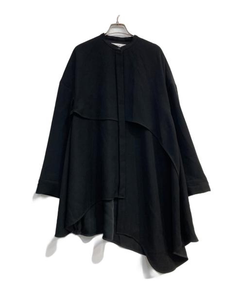 ENFOLD（エンフォルド）ENFOLD (エンフォルド) PEツイル フレアシャツ　300ES330-0460 ブラック サイズ:38の古着・服飾アイテム