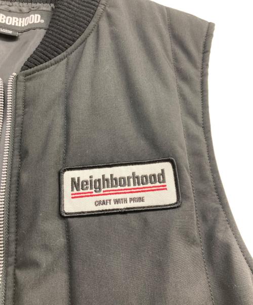 NEIGHBORHOOD（ネイバーフッド）NEIGHBORHOOD (ネイバーフッド) PADDED WORK VEST ブラック サイズ:Lの古着・服飾アイテム