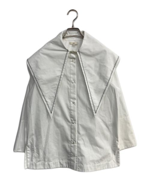 YORI（ヨリ）YORI (ヨリ) セーラーリボンシャツ　YR21-25007SP ホワイト サイズ:38の古着・服飾アイテム