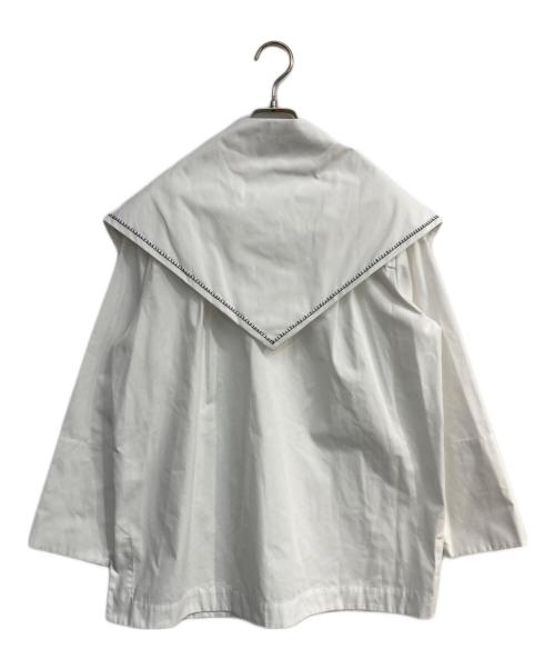 YORI（ヨリ）YORI (ヨリ) セーラーリボンシャツ　YR21-25007SP ホワイト サイズ:38の古着・服飾アイテム