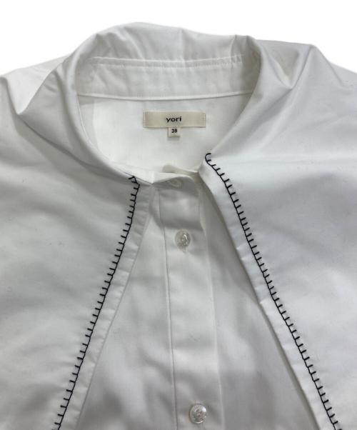 YORI（ヨリ）YORI (ヨリ) セーラーリボンシャツ　YR21-25007SP ホワイト サイズ:38の古着・服飾アイテム