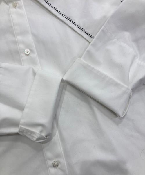 YORI（ヨリ）YORI (ヨリ) セーラーリボンシャツ　YR21-25007SP ホワイト サイズ:38の古着・服飾アイテム