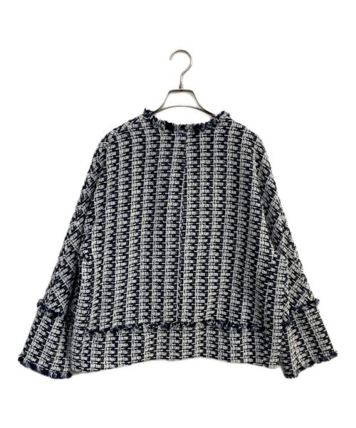 IENA（イエナ）IENA (イエナ) ＆NAVY ブルーツイードジャケット　24010900202010 ブルー×ホワイト サイズ:38の古着・服飾アイテム