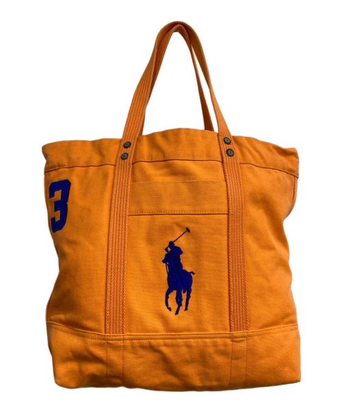 POLO RALPH LAUREN（ポロ・ラルフローレン）POLO RALPH LAUREN (ポロ・ラルフローレン) キャンバストートバッグ オレンジの古着・服飾アイテム