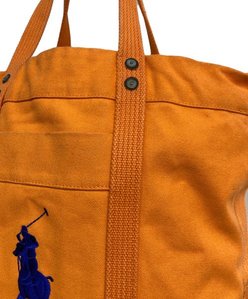 POLO RALPH LAUREN（ポロ・ラルフローレン）POLO RALPH LAUREN (ポロ・ラルフローレン) キャンバストートバッグ オレンジの古着・服飾アイテム