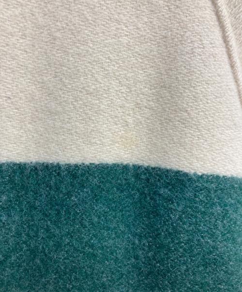 WOOLRICH（ウールリッチ）WOOLRICH (ウールリッチ) マルチボーダー ブランケット コート  USA製 70’ｓ　17239 ベージュ サイズ:Mの古着・服飾アイテム