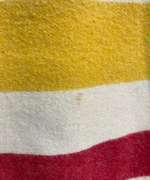 WOOLRICH（ウールリッチ）WOOLRICH (ウールリッチ) マルチボーダー ブランケット コート  USA製 70’ｓ　17239 ベージュ サイズ:Mの古着・服飾アイテム