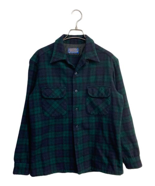 PENDLETON（ペンドルトン）PENDLETON (ペンドルトン) オープンカラーシャツ グリーン サイズ:Mの古着・服飾アイテム