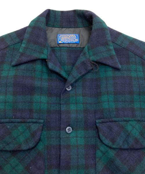 PENDLETON（ペンドルトン）PENDLETON (ペンドルトン) オープンカラーシャツ グリーン サイズ:Mの古着・服飾アイテム