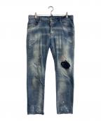 DSQUARED2ディースクエアード）の古着「TRASH LIGHT WASH SKATER JEANS　S74LB0807」｜インディゴ