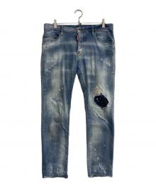 DSQUARED2（ディースクエアード）の古着「TRASH LIGHT WASH SKATER JEANS　S74LB0807」｜インディゴ