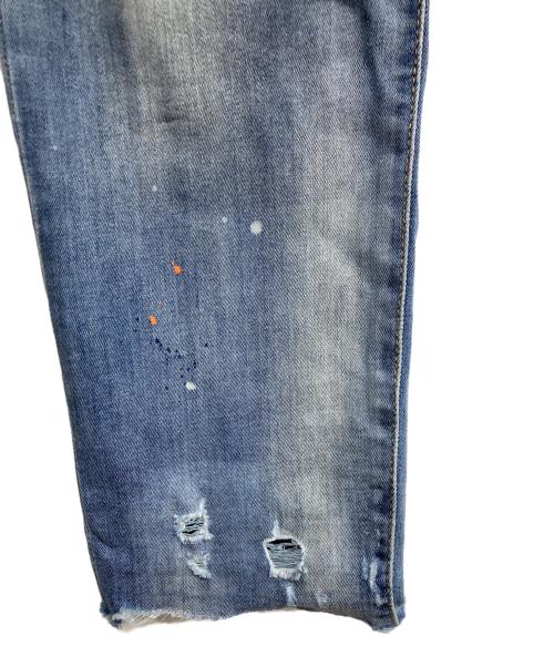DSQUARED2（ディースクエアード）DSQUARED2 (ディースクエアード) TRASH LIGHT WASH SKATER JEANS　S74LB0807 インディゴ サイズ:50の古着・服飾アイテム