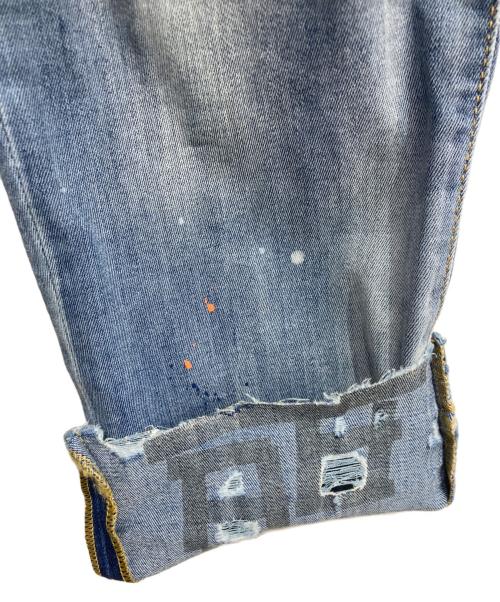 DSQUARED2（ディースクエアード）DSQUARED2 (ディースクエアード) TRASH LIGHT WASH SKATER JEANS　S74LB0807 インディゴ サイズ:50の古着・服飾アイテム