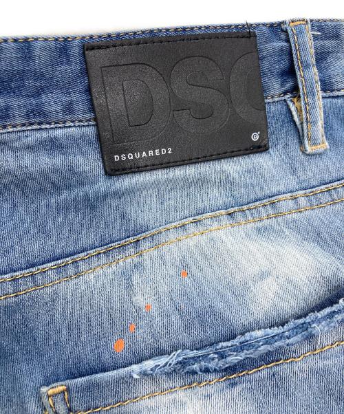 DSQUARED2（ディースクエアード）DSQUARED2 (ディースクエアード) TRASH LIGHT WASH SKATER JEANS　S74LB0807 インディゴ サイズ:50の古着・服飾アイテム
