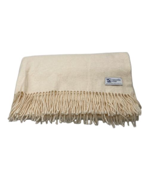 JOHNSTONS OF ELGIN（ジョンストンズオブエルガン）JOHNSTONS OF ELGIN (ジョンストンズオブエルガン) カシミヤ大判マフラー アイボリーの古着・服飾アイテム